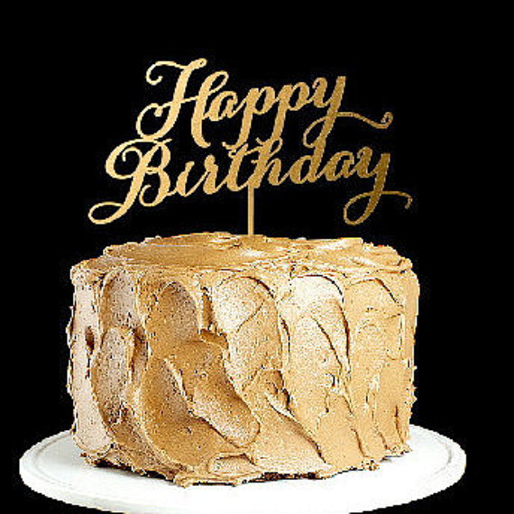 Hochzeit - Happy Birthday Cake topper