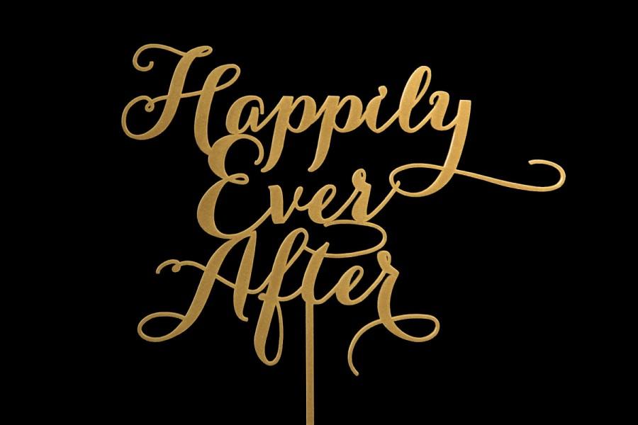 Mariage - Sale Happily Ever After Wedding Cake Topper