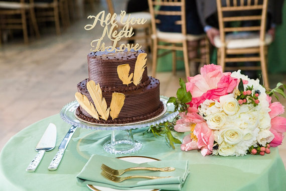 زفاف - All You need is Love - Wedding Cake Topper