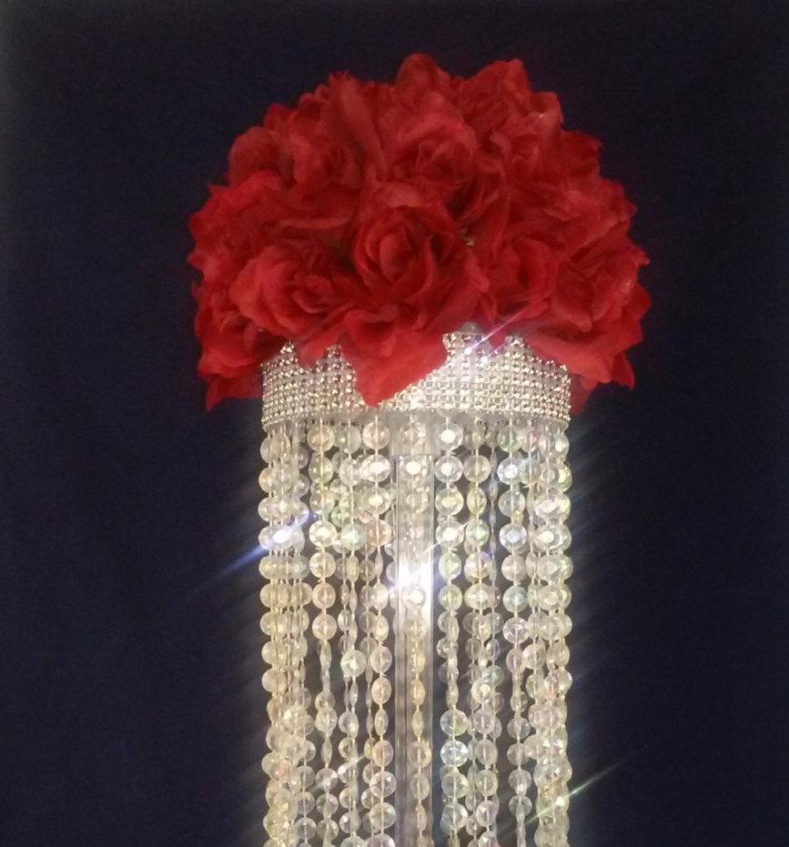 زفاف - Crystal Chandelier Table Centerpiece (Limited Time Only) -  wedding,floral centerpiece, Candles, Party favor, Cheap Centerpieces, affordable