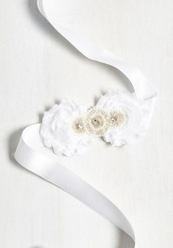 Mariage - Pretty Country Bridal Eat, Drink, and be Mariee Belt in Alabaster