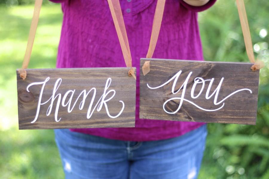 Hochzeit - Wedding Thank You Signs, Rustic Wedding Signs, Chair Signs, Photo Prop Signs 