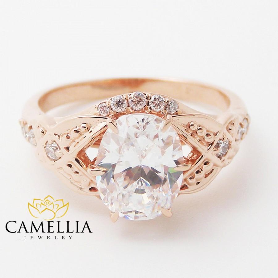Wedding - Oval Diamond Engagement Ring