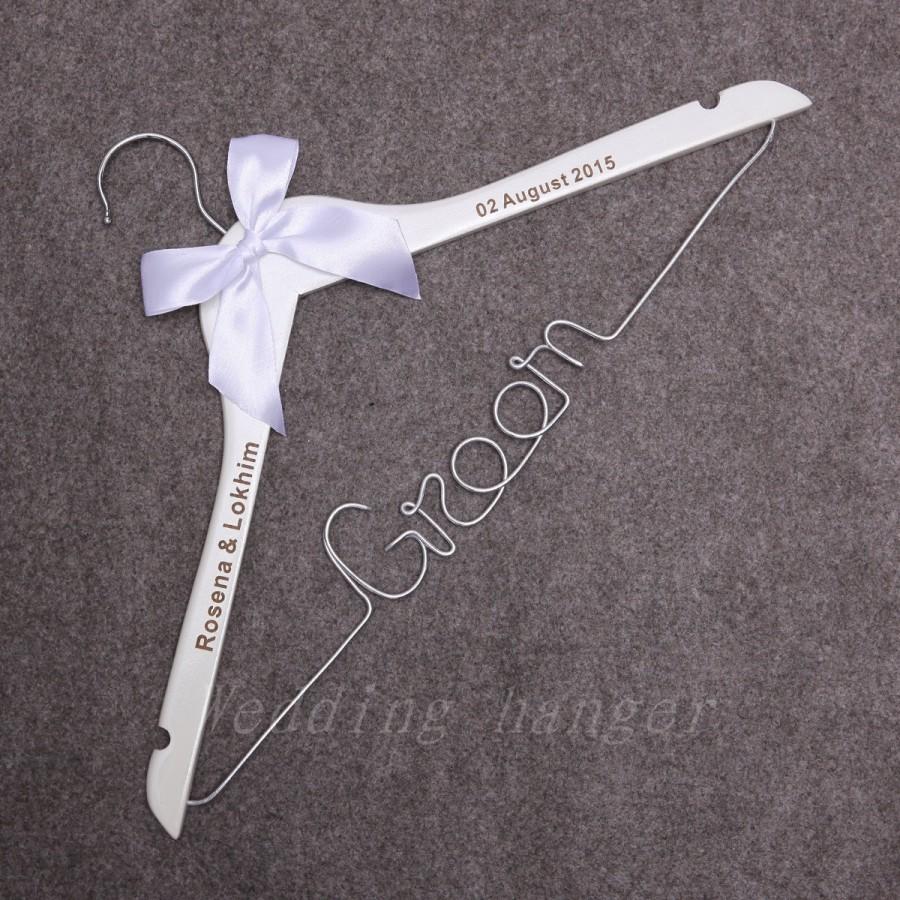 زفاف - Groom Hanger, groom name hanger,Single Line Bride Name Personalized Wedding Hanger, Personalized Custom wedding Hanger, Bridal wedding Gift