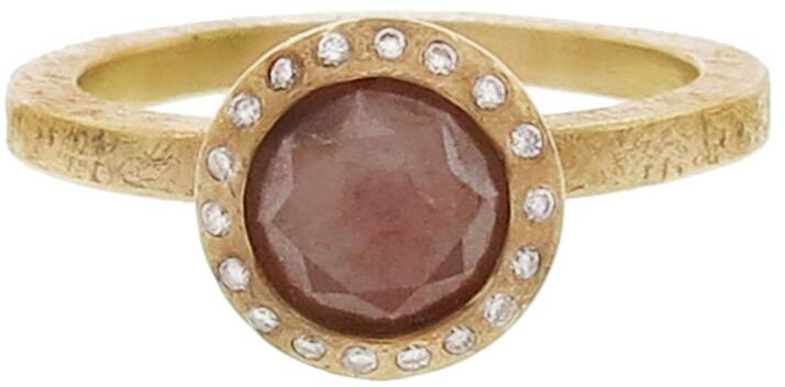 زفاف - Todd Reed Pink Diamond Solitaire Ring in Yellow Gold
