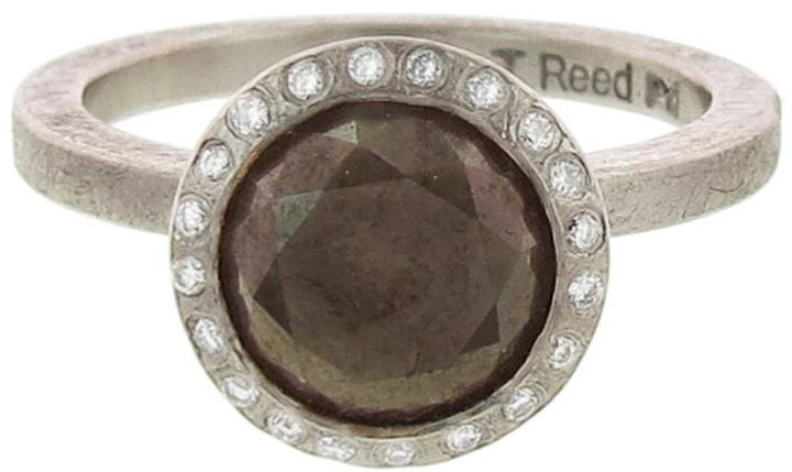 زفاف - Todd Reed Grey Diamond Solitaire Ring in Palladium