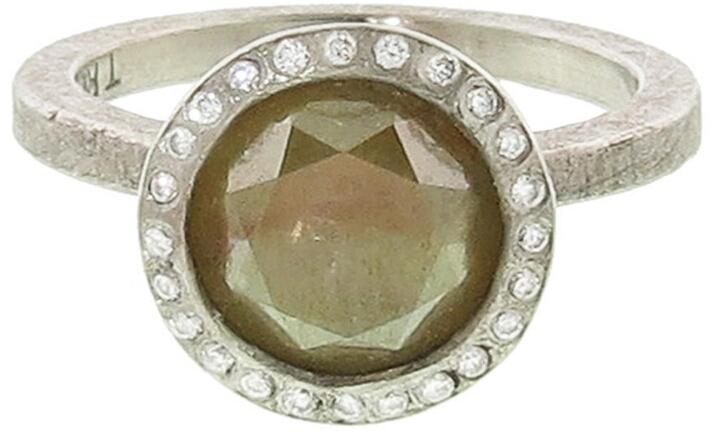 Wedding - Todd Reed Grey/Green Diamond Solitaire Ring in Palladium