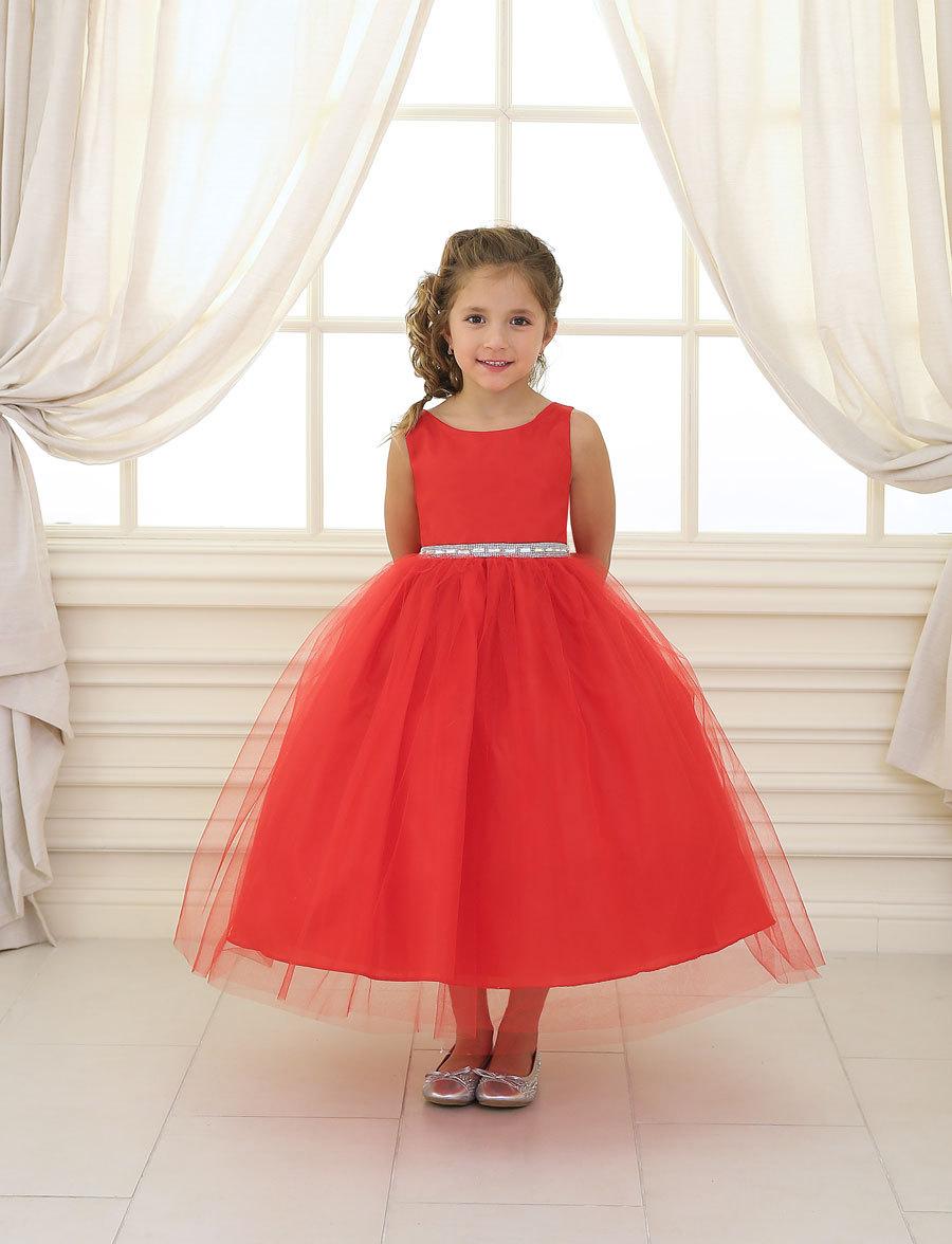Mariage - Gorgeous Satin with Tulle Skirt Flower Girl Dress