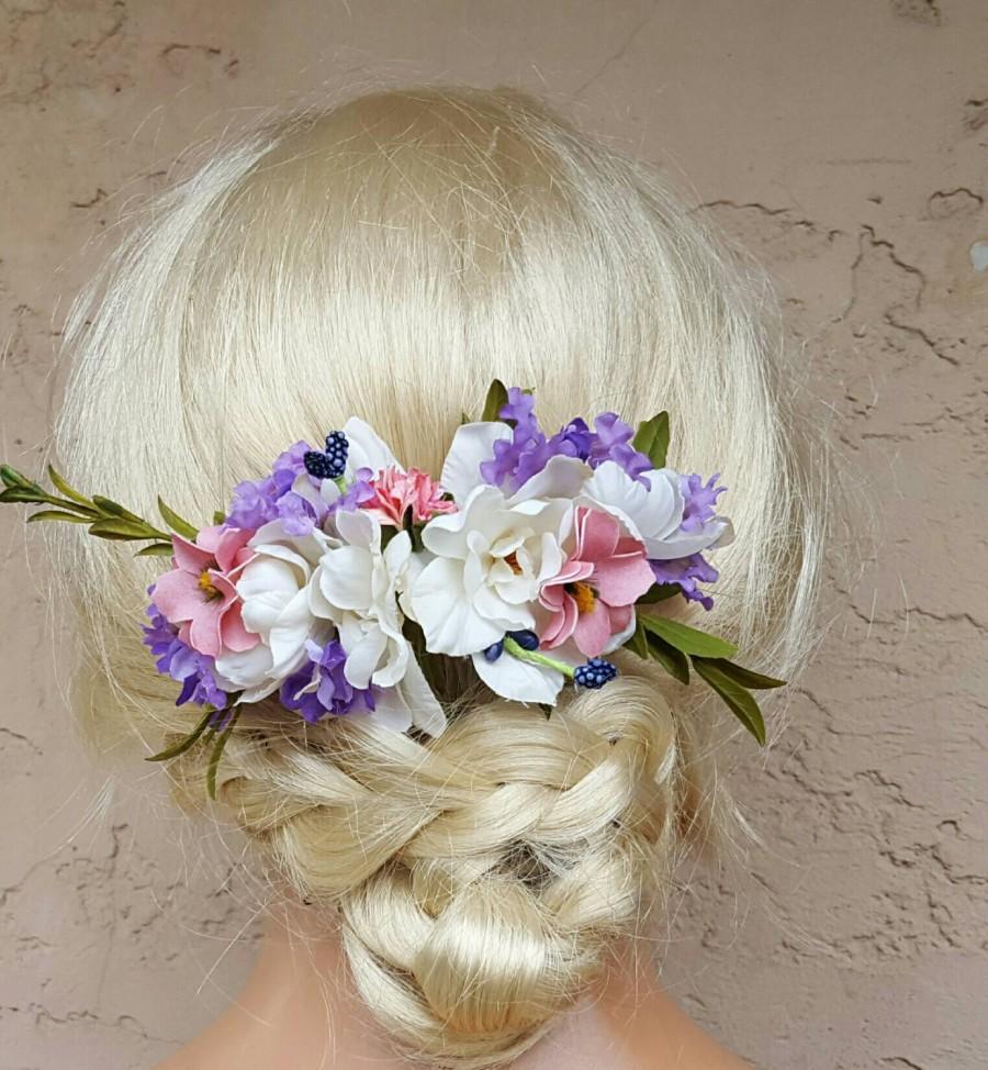 Mariage - Boho Bridal Fascinator, Rustic Clip, Wedding Hair Comb, Wedding Clip, Wedding Hair Clip, Bridal Hair Comb, floral hair clip,  bridal hair