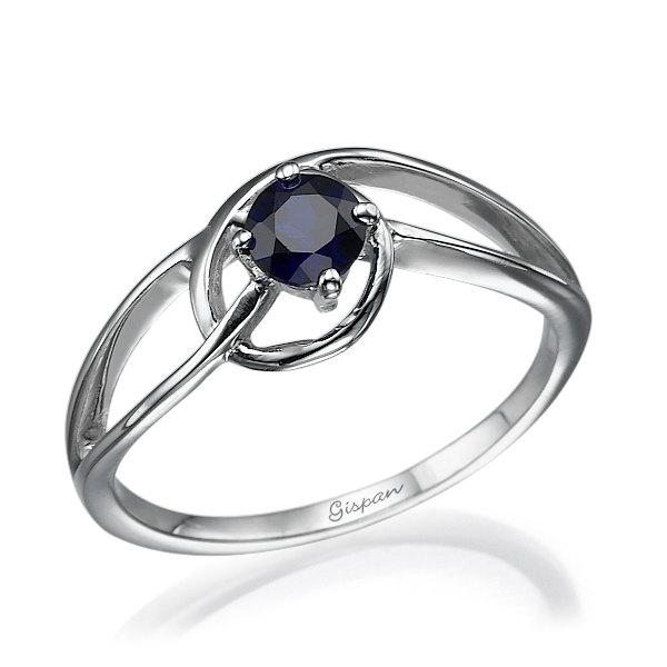 Свадьба - Unique Engagement Ring, Sapphire Ring, Sapphire Ring Blue, Gem Ring, Gemstone Ring, Wedding Ring, Curved Ring, Twist Ring, Band Ring