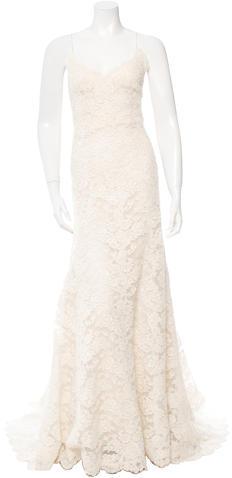 Mariage - Oscar de la Renta Sleeveless Lace Wedding Gown
