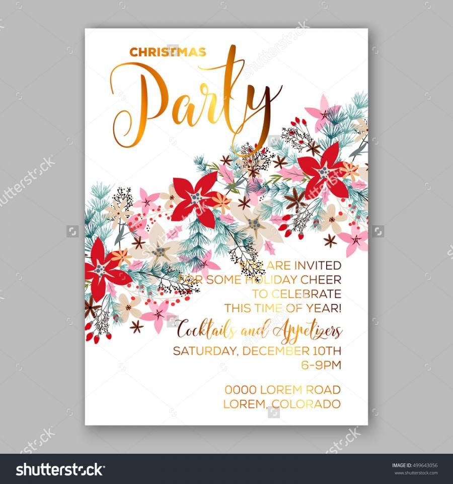 Mariage - Floral card template