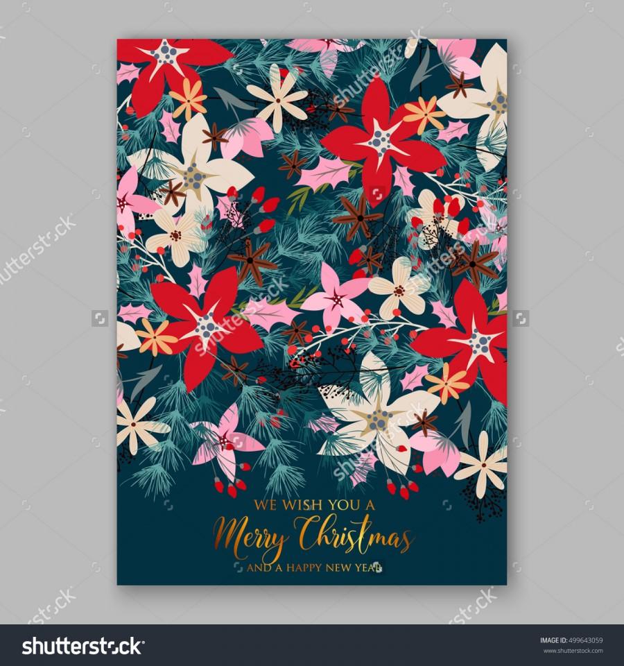 زفاف - Floral card template