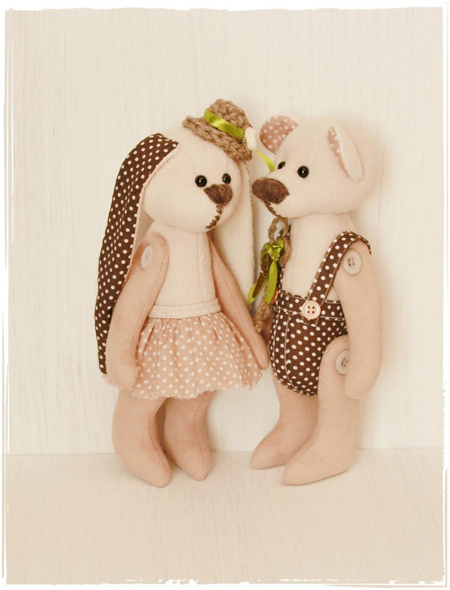 Hochzeit - Stuffed bunny, tilda bunny, fabric rabbit, toy bunny,bunny rabbit, soft toy,Textile Bunny,Home Decoration,Handmade Bunny,Rabbit Toy  bear