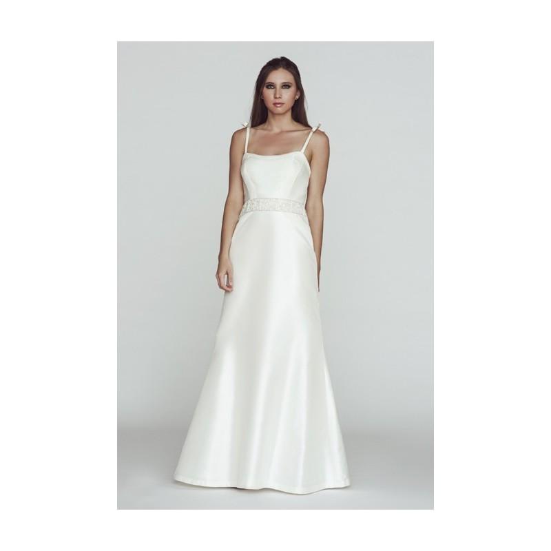 Свадьба - Punk Rock Bride - 2013 - Morgan Strapless Silk A-Line Wedding Dress with a Beaded Waistline and Spaghetti Straps - Stunning Cheap Wedding Dresses