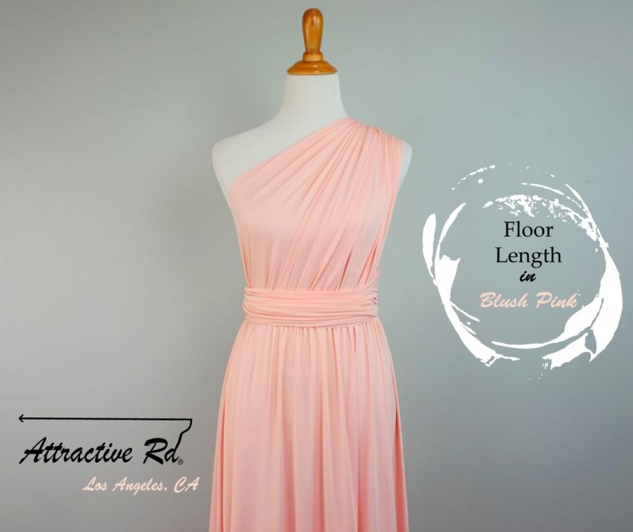 Wedding - bridesmaid dresses/blush pink prom dress/convertible dress/LONG Maxi Infinity Dress