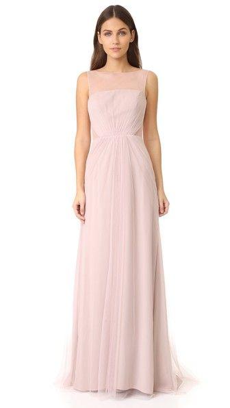 Mariage - Bridesmaids Tulle Illusions Cut Out Gown
