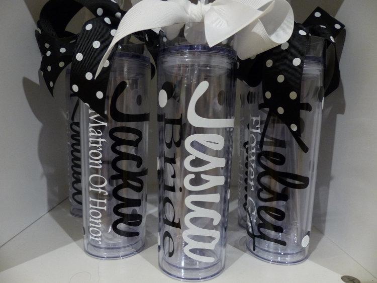 Wedding - Wedding Tumblers, Bridal Party gifts, Personalized Wedding Tumblers, Bride, Coral, Bridesmaid gifts, Groom, wedding day, mother of bride