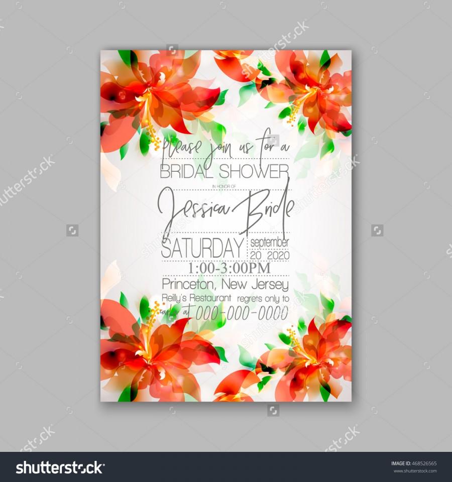 Hochzeit - Wedding invitation or card with floral wreath
