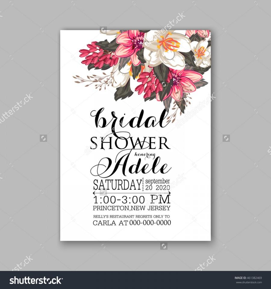 Hochzeit - Wedding invitation or card with tropical floral background. Greeting postcard in grunge retro vector Elegance pattern with flower rose illustration vintage style Valentine's day card Luau Aloha