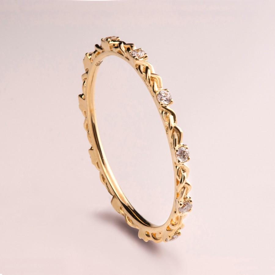 Mariage - Braided Engagement Ring, Braided Eternity Ring, celtic ring, Unique engagement ring, wedding band, celtic eternity ring, diamond ring, 1E