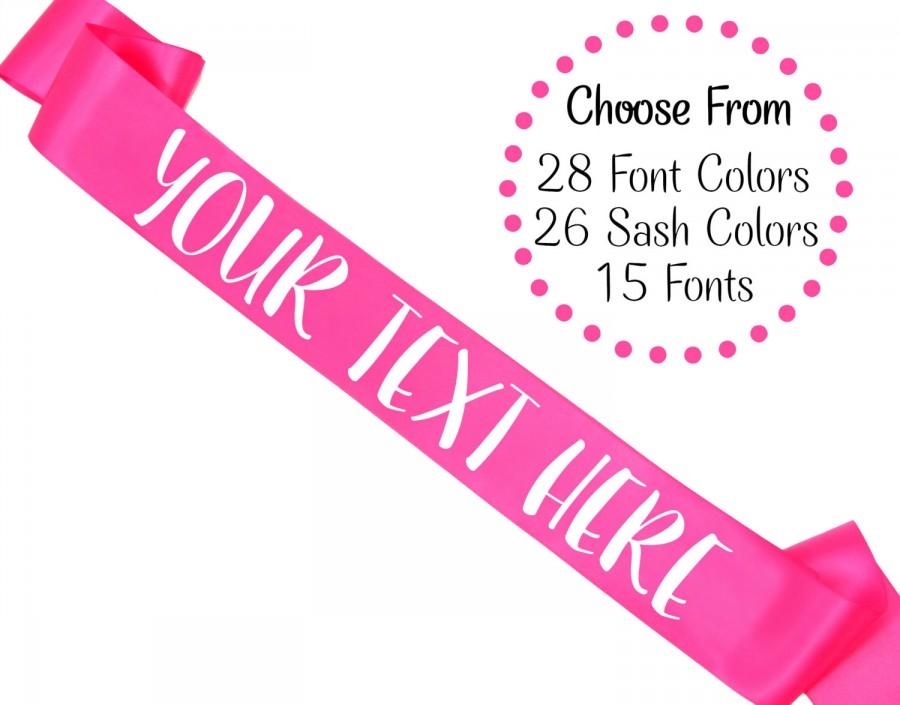 Custom Printed Personalised "BIRTHDAY" Sashes ~ 15 Colour Choices