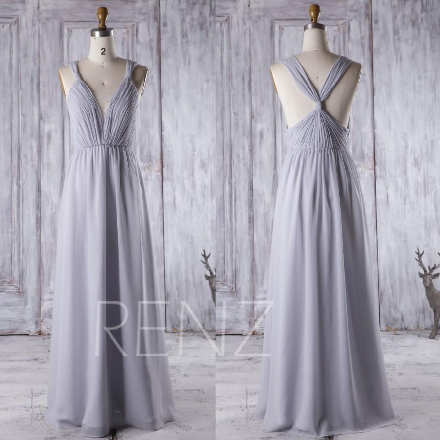 light gray chiffon dress