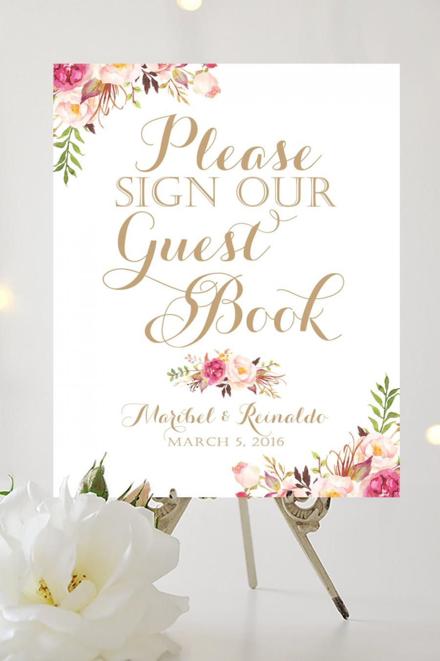 Hochzeit - Please Sign Our Guest Book 