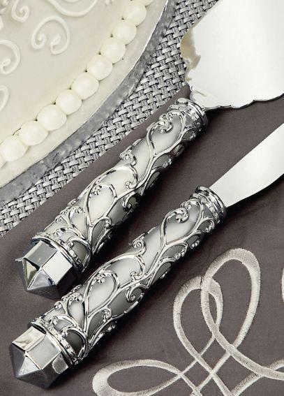 Свадьба - Elegant Vine Design Wedding Anniversary Cake Knife & Server with Free Personalization!
