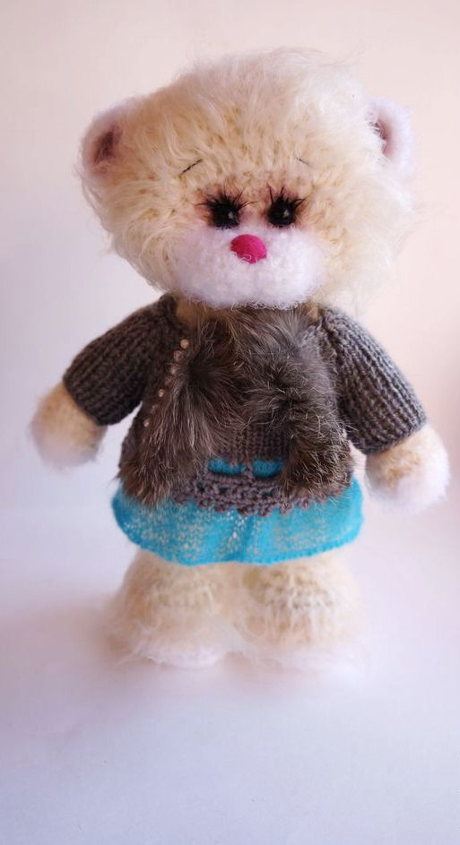 Свадьба - Plush beige Bear woodland plush bear beige stuffed bear woodland animal cute little bear crochet animal softie crochet bear Halloween toy