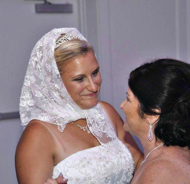 زفاف - Bridal Babushka - Dollar, Money Dance - White/Ivory Lace - Polish Custom, Tradition - Polka - Headscarf  - Wedding Reception Accessories