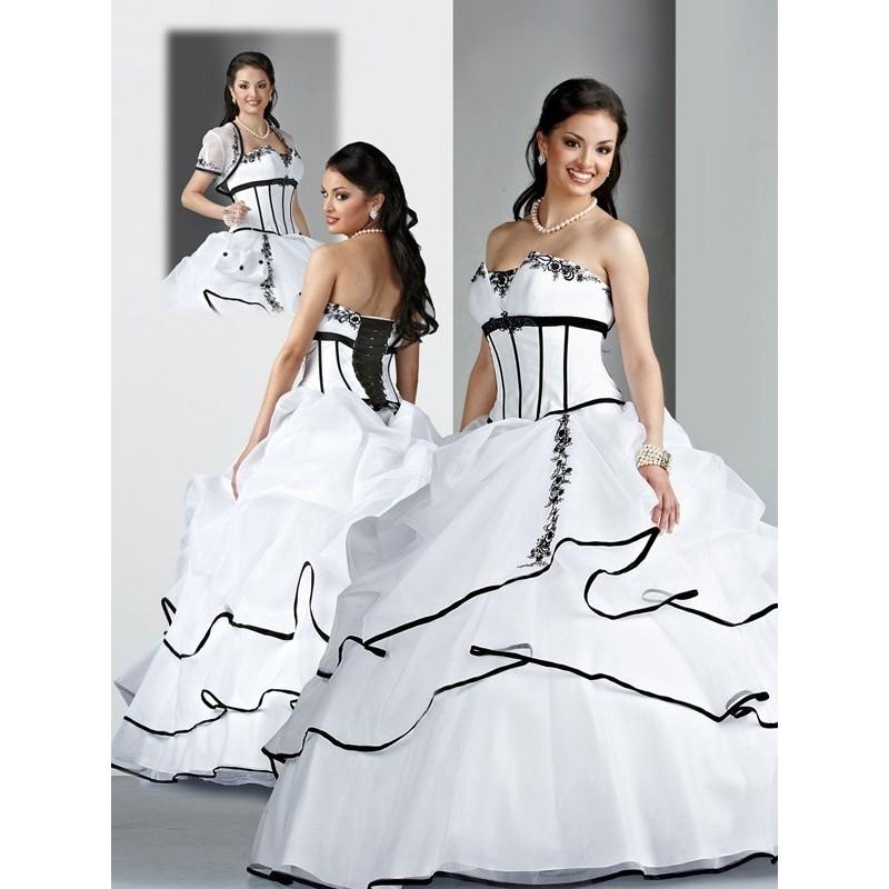 زفاف - Sweetheart Embroidery Floor-length Organza Prom Dresses In Canada Prom Dress Prices - dressosity.com
