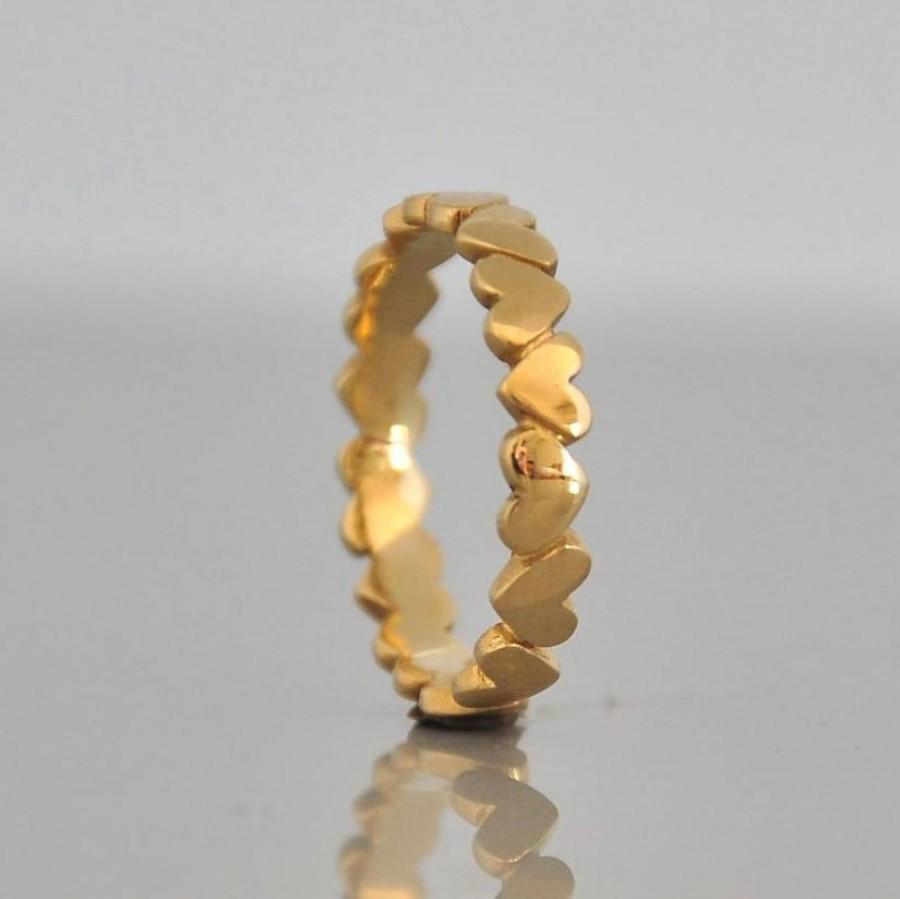 Wedding - 14k Gold Ring , 14k gold Band Ring , Yellow Gold Wedding Ring , Gold Band Ring , 14k Solid Gold Ring , Anniversary Ring , Fine Ring