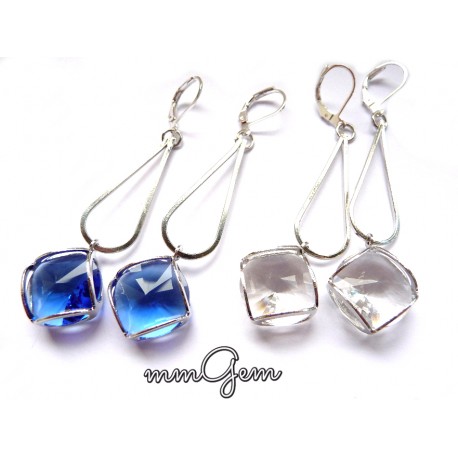 زفاف - Cobalt Blue Earrings