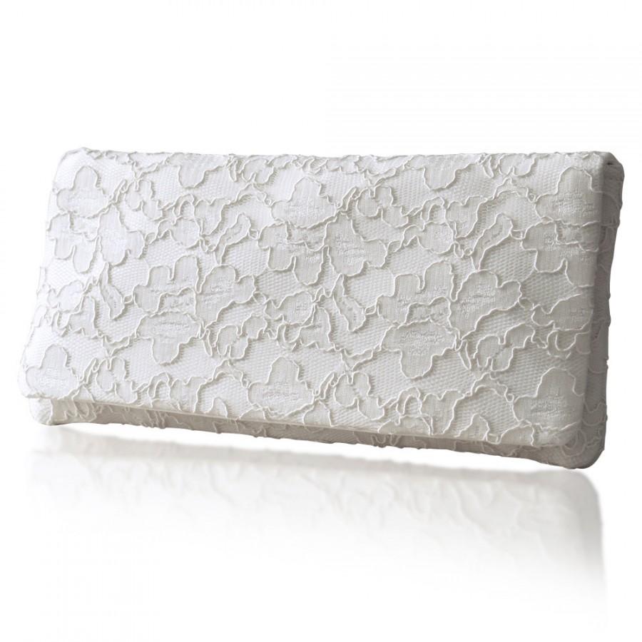 زفاف - Simple lace Astrid clutch purse
