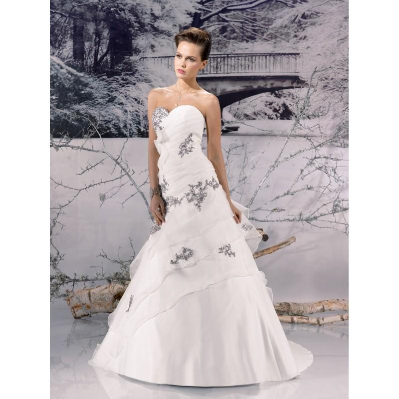 Wedding - Miss Paris, 133-03 ivoire et pierre - Superbes robes de mariée pas cher 
