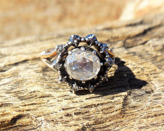 Свадьба - Georgian Rose Cut Diamond Engagement Ring