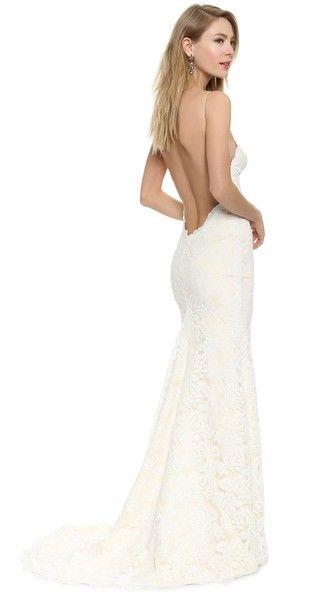 Mariage - Lace Low Back Gown