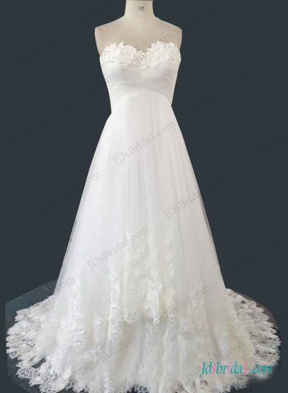 زفاف - Romance florals sweetheart flowy beach wedding dress