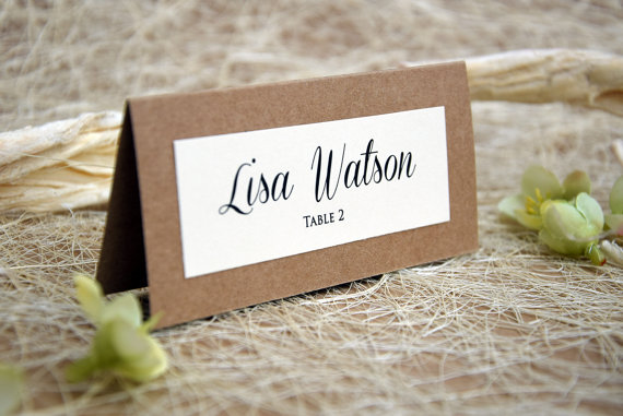 Mariage - Simple Wedding Place Cards, Wedding Place Cards, Escort Cards, Place Name Cards, Simple Place Card, Eco Friendly Place Card