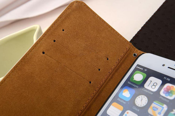 Wedding - iPhone 6S Plus Wallet Personalized iPhone 6 Plus Case Handmade iPhone 6 Plus Cover iPhone 6S Plus Leather Case