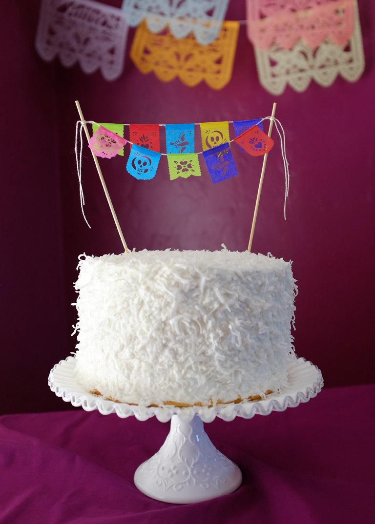 Свадьба - Papel picado cake topper bunting - sets of 2 - PASTELITOS PICADITOS