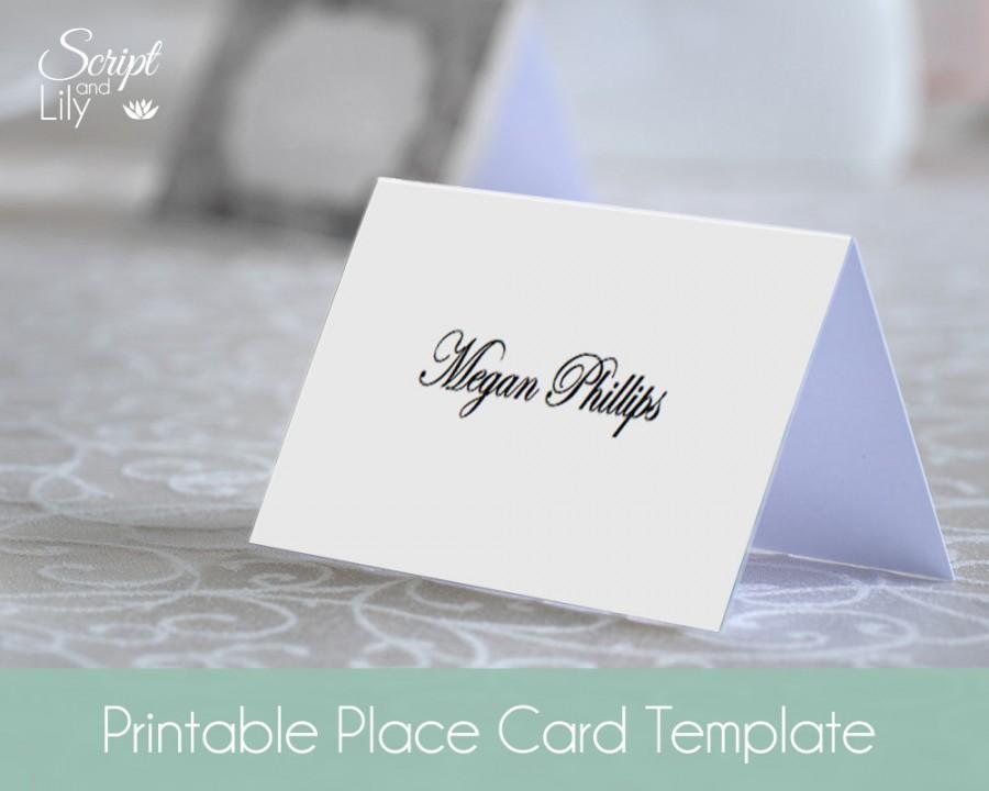Wedding - Blank Place Name Card Template 
