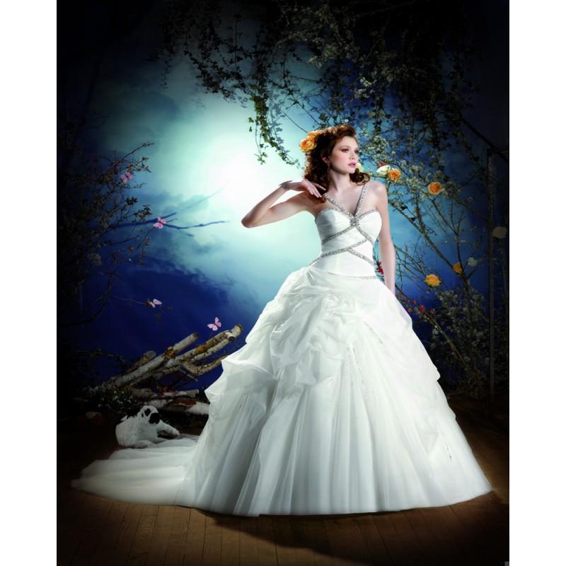 زفاف - Charming Ball Gown Halter Beading Ruching Sweep/Brush Train Organza/Tulle Wedding Dresses - Dressesular.com
