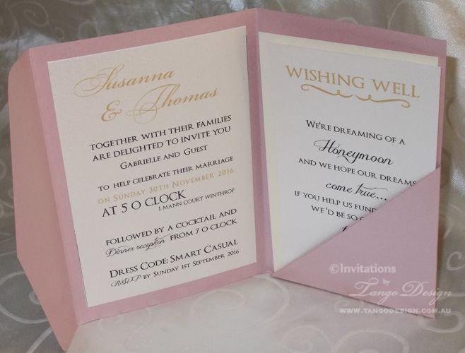 Wedding - Gold and pink wedding pocketfold INVITATIONS 24 invites, rsvp cards & envelopes set. Party birthday invitation. Gold foil or Glitter papers