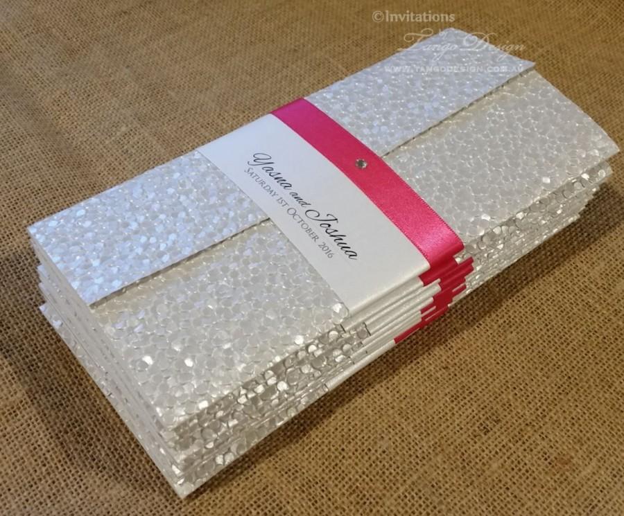 Wedding - Simple wedding invitation. 24 custom WEDDING invitations. Elegant wedding invites online. Gate card design handmade pebble or glitter papers