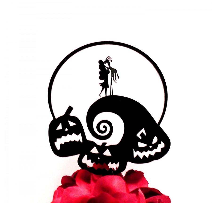 Wedding - Abstract Jack and Sally Cake Topper