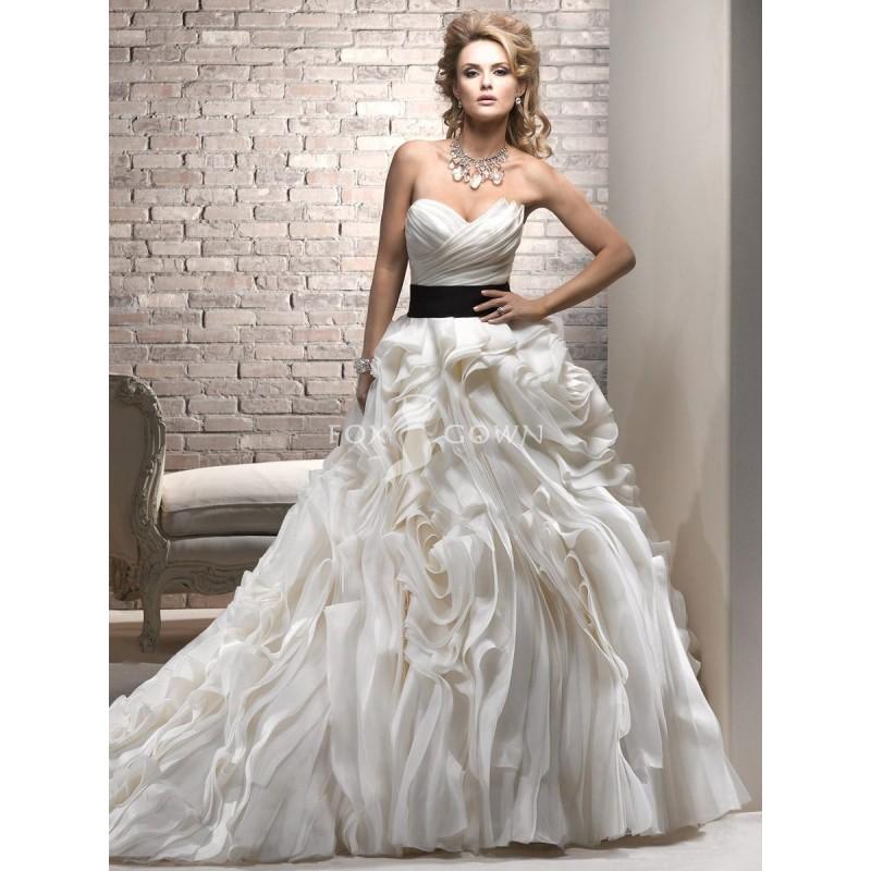 Wedding - Luxuriös Modern Ballkleid mit Falten der Opal Organza Skirt - Festliche Kleider 