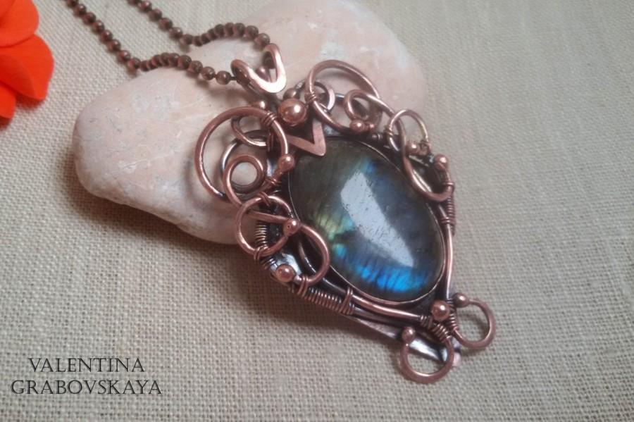 Copper Jewelry,Handmade Pendant Gemstone Pendant Gift For Her Lemon Chrysoprase Gemstone Pendant Copper Wire Wrapped Gemstone Pendant
