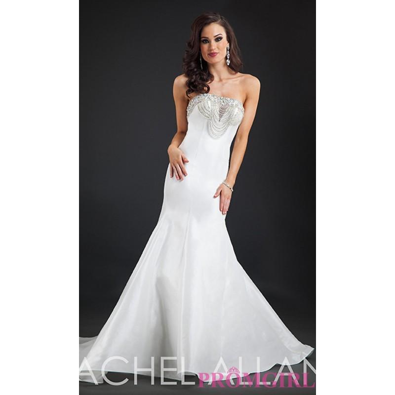 زفاف - Strapless Mermaid Style Long Rachel Allan Prom Dress - Discount Evening Dresses 